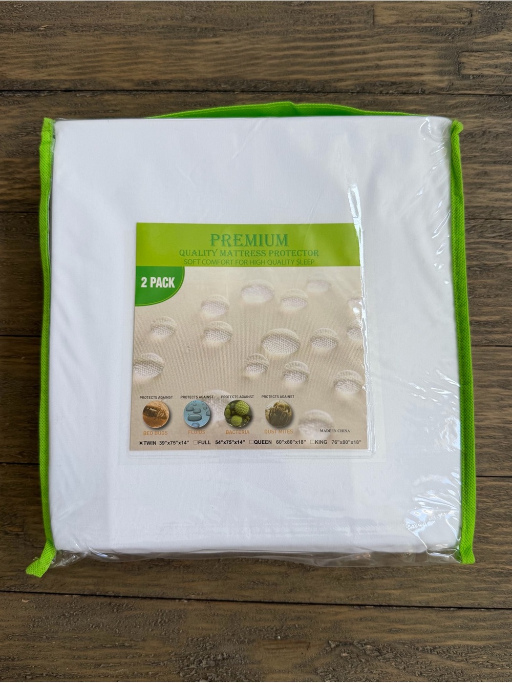 2Pc Twin White Mattress Protector Set
New